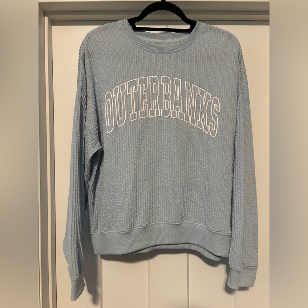 Thread & Supply Light Blue Long Sleeve Knit Top - Size Large